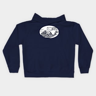 Morris 10-4 vintage British classic car (white) Kids Hoodie